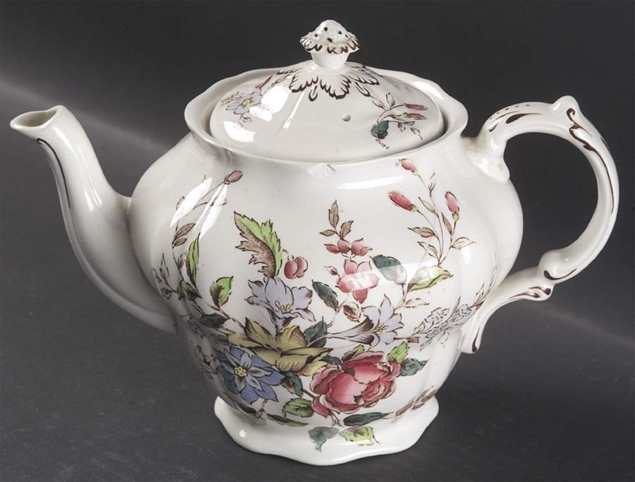 Flowerpiece Teapot & Lid by Booths-1