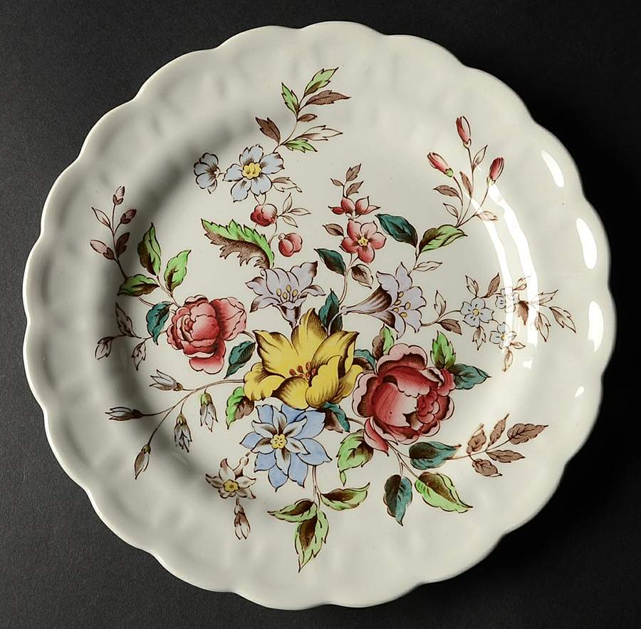 Flowerpiece Luncheon Plate by Booths-1