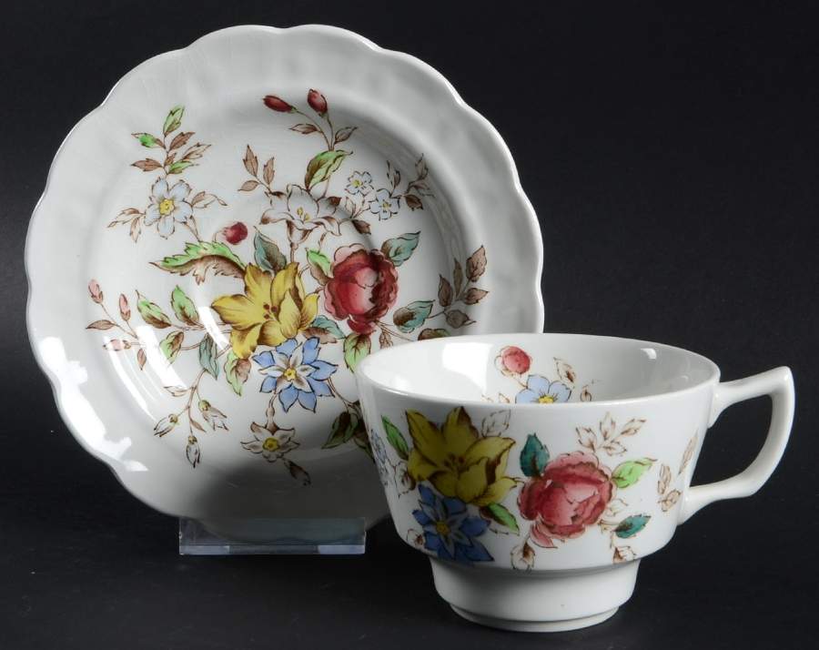 Flowerpiece Oversized Cup & Saucer Set by Booths-1