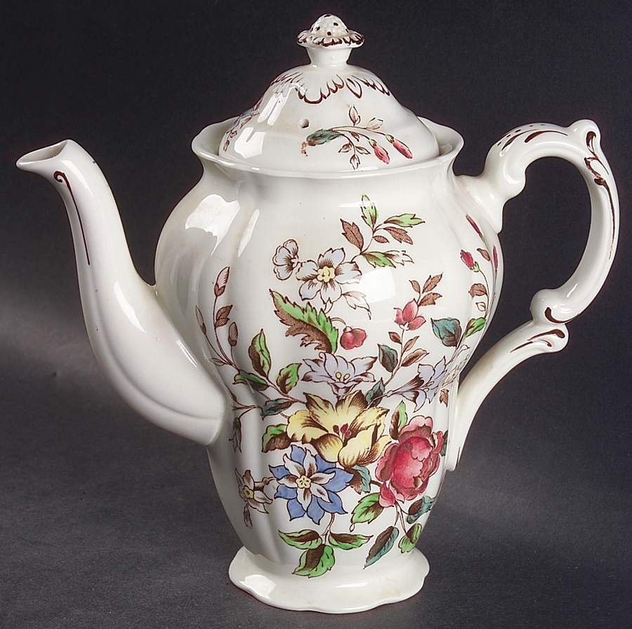 Flowerpiece Small Coffee Pot & Lid by Booths-1
