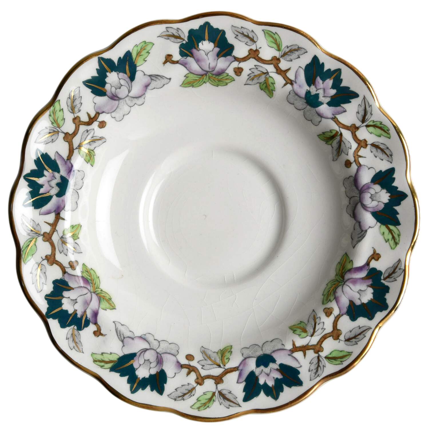 Green Lotus Saucer by Booths-1