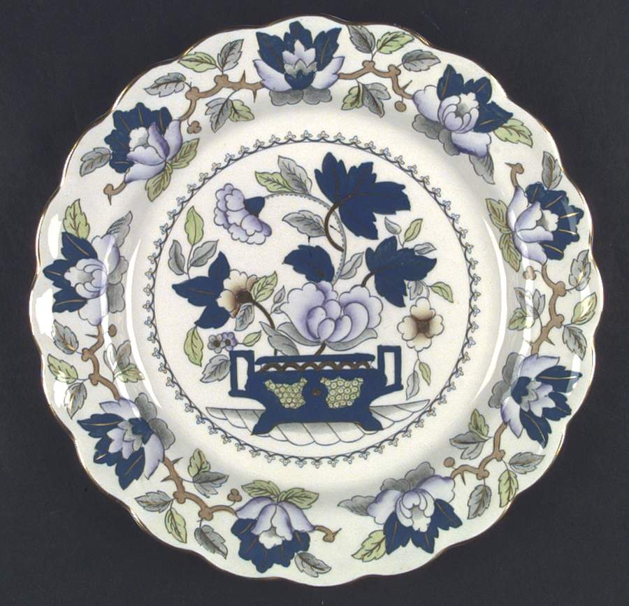 Green Lotus Dinner Plate by Booths-1