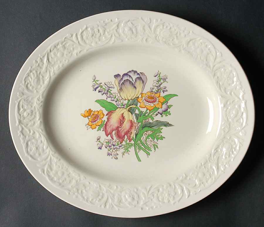 Larkspur 12" Oval Serving Platter by Booths-1