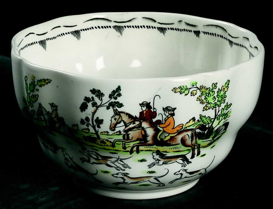 Liverpool Hunt Cranberry Bowl by Booths-1