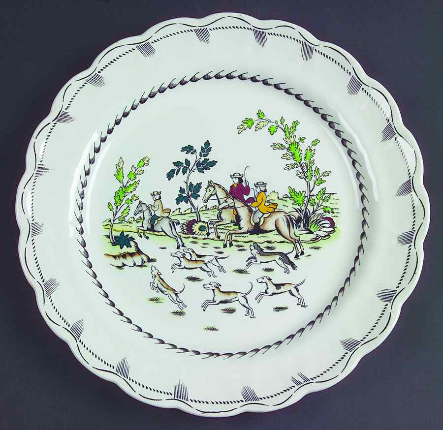 Liverpool Hunt Dinner Plate by Booths-1