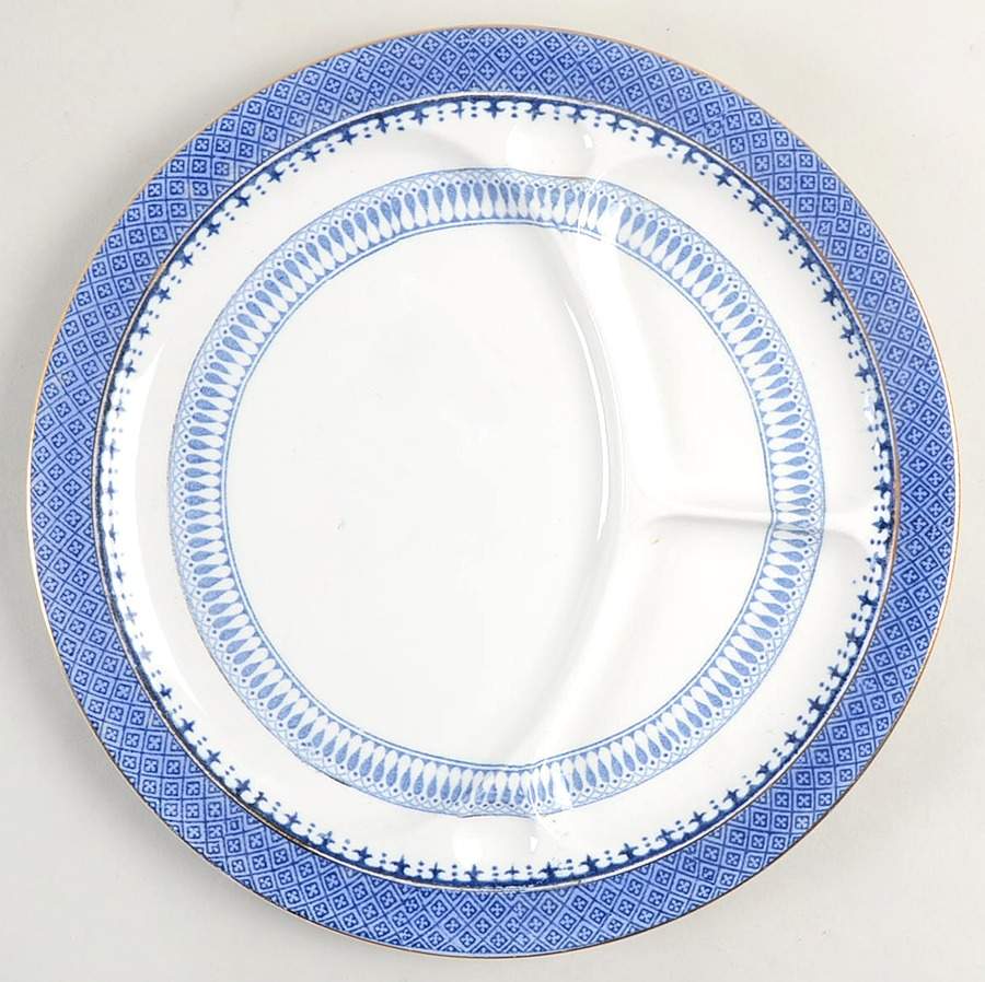 Lowestoft Border (No Flowers) Grill Plate by Booths-1