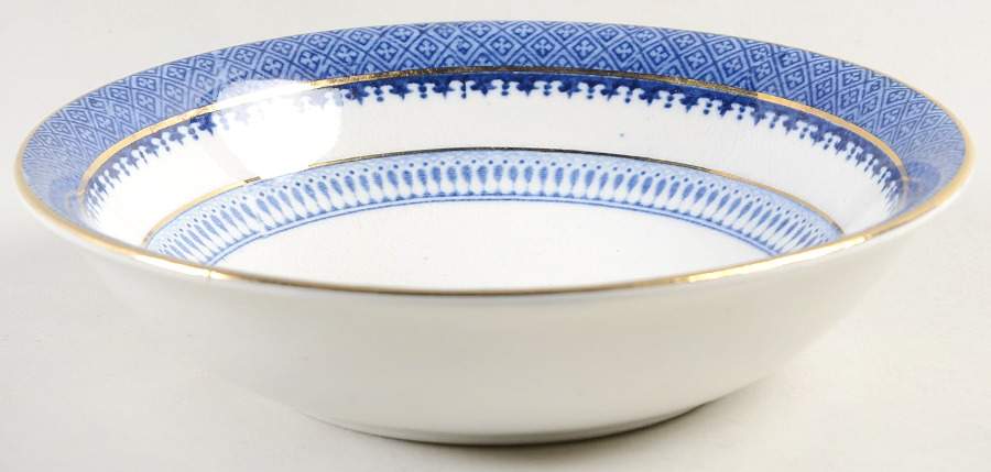 Lowestoft Border (No Flowers) Coupe Cereal Bowl by Booths-1