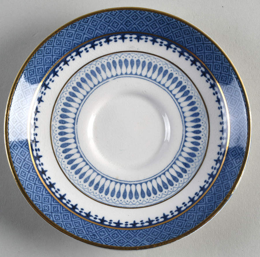 Lowestoft Border (No Flowers) Saucer for Demitasse Cup by Booths-1