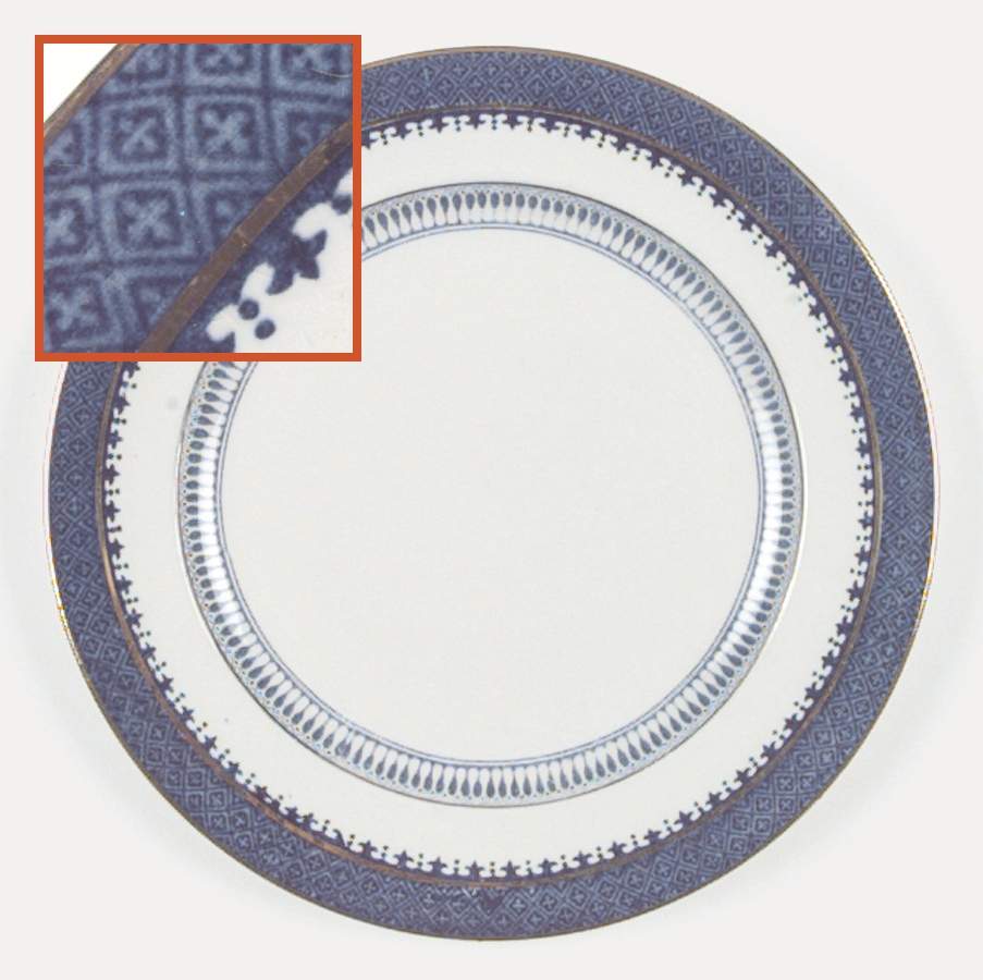 Lowestoft Border (No Flowers) Salad Plate by Booths-1