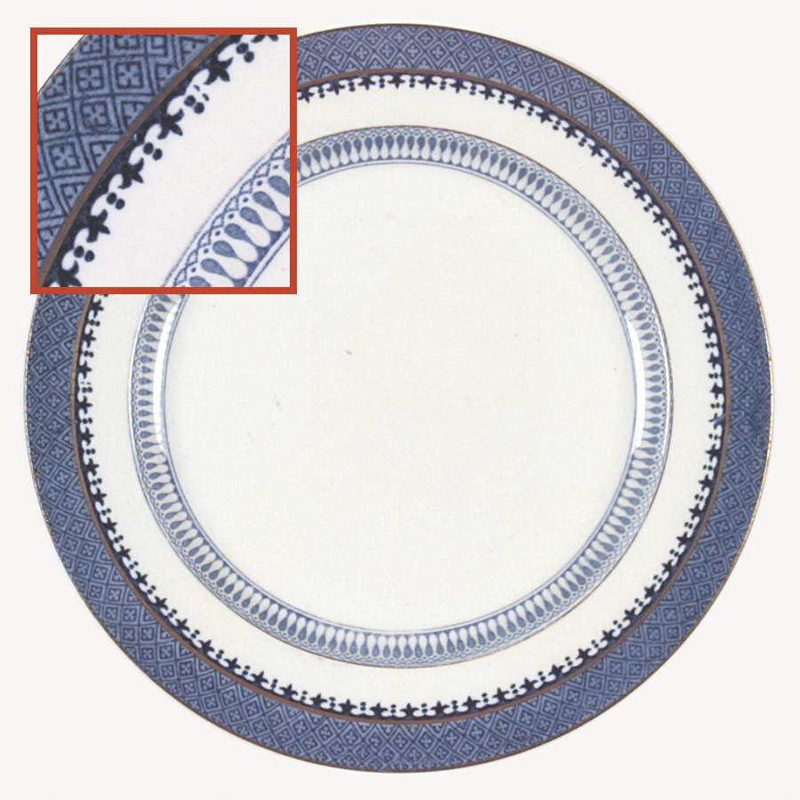 Lowestoft Border (No Flowers) Dinner Plate by Booths-1
