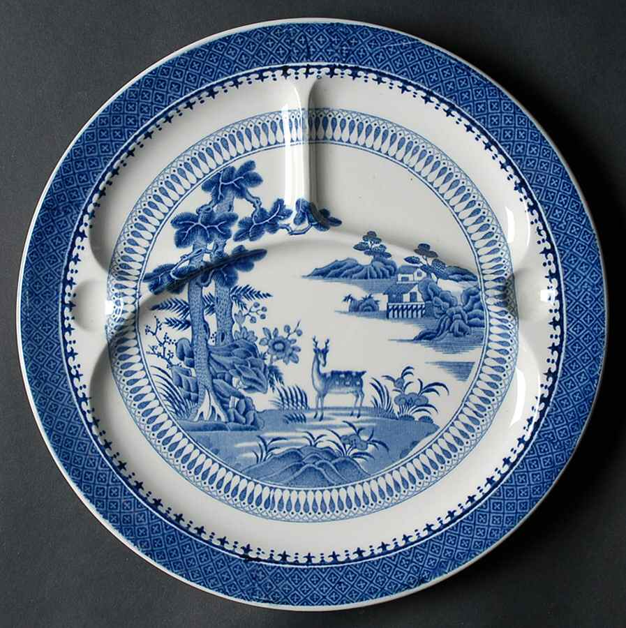 Lowestoft Deer (No Trim) Grill Plate by Booths-1