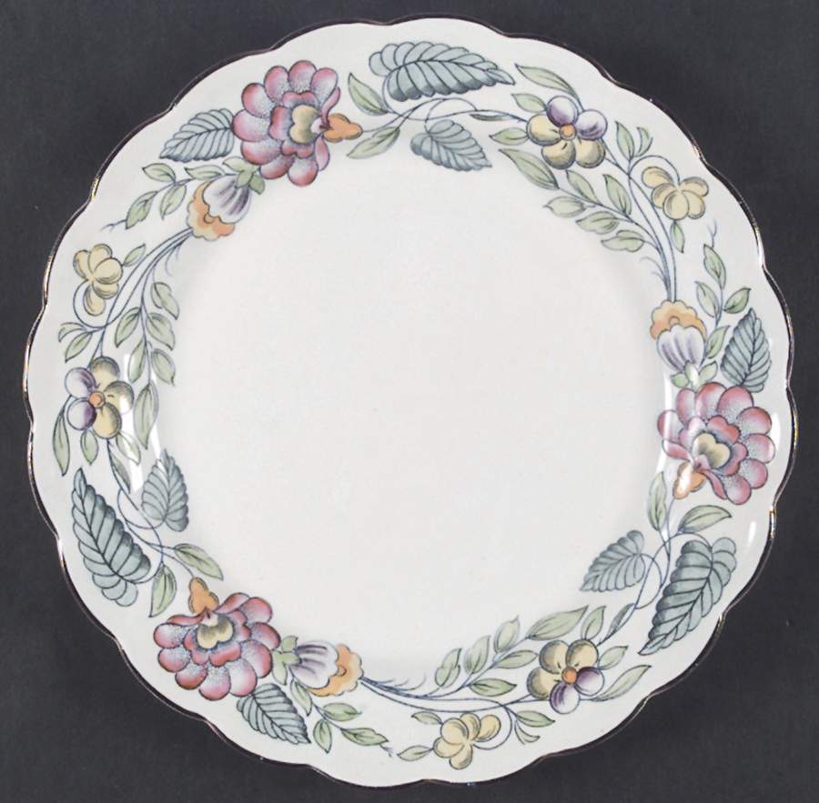 Mayfair (Pink & Yellow Flowers) Dinner Plate by Booths-1