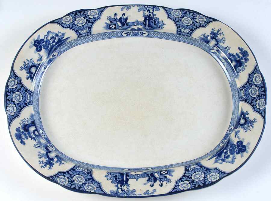 Ming 17" Oval Serving Platter by Booths-1