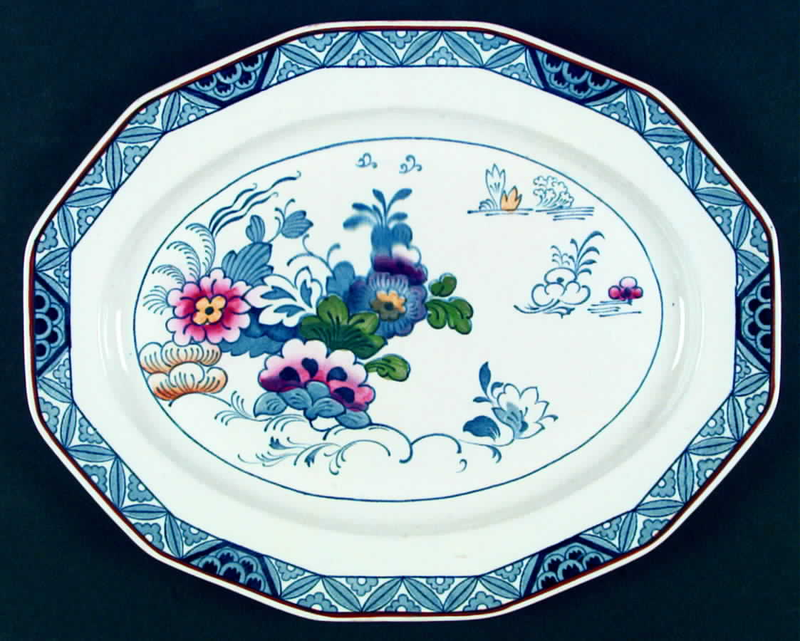 Netherlands 12" Oval Serving Platter by Booths-1