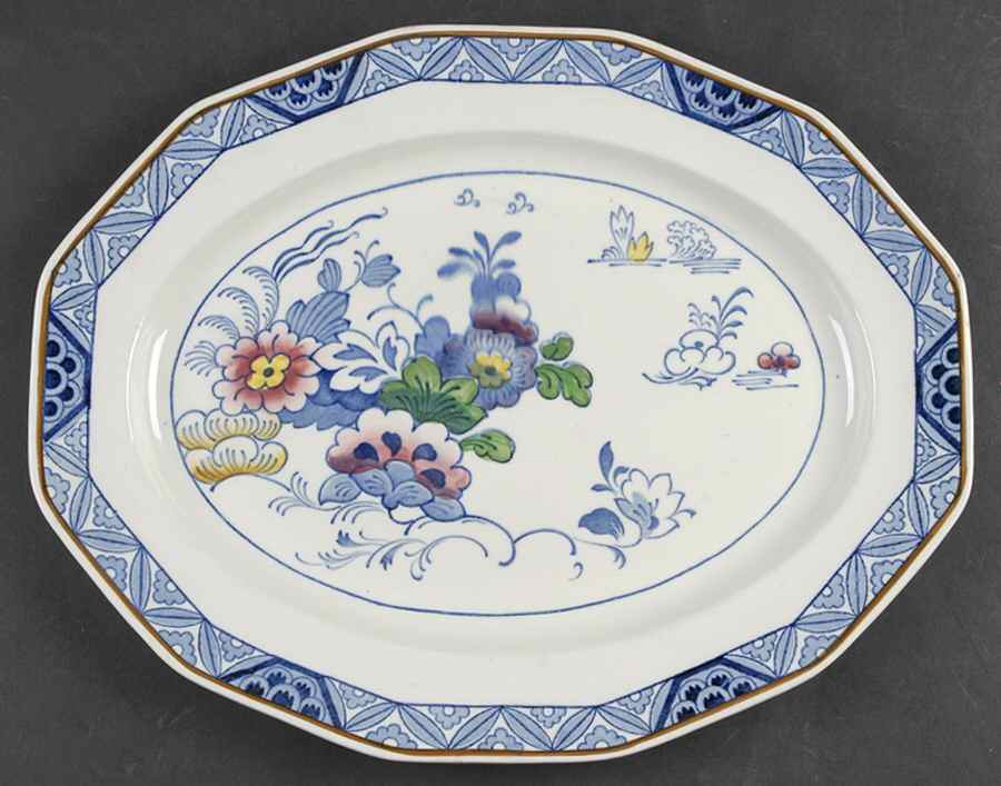 Netherlands 14" Oval Serving Platter by Booths-1