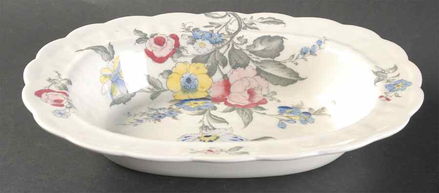 Old Country Sprays 10" Oval Vegetable Bowl by Booths-1