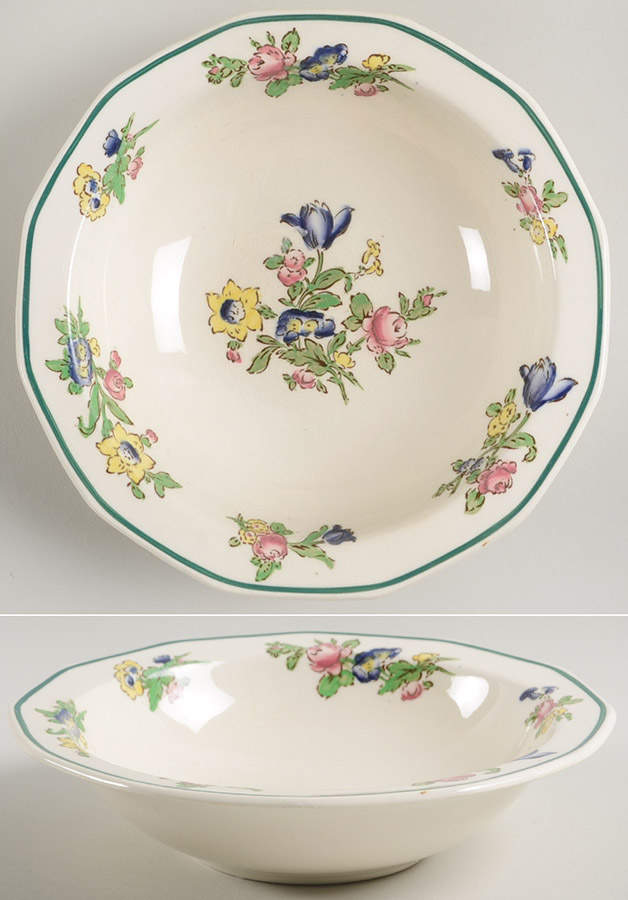 Old Staffordshire Rim Cereal Bowl by Booths-1