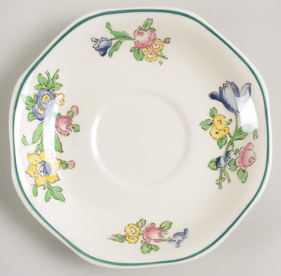 Old Staffordshire Saucer for Bouillon Cup by Booths-1