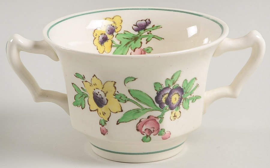 Old Staffordshire Flat Bouillon Cup by Booths-1