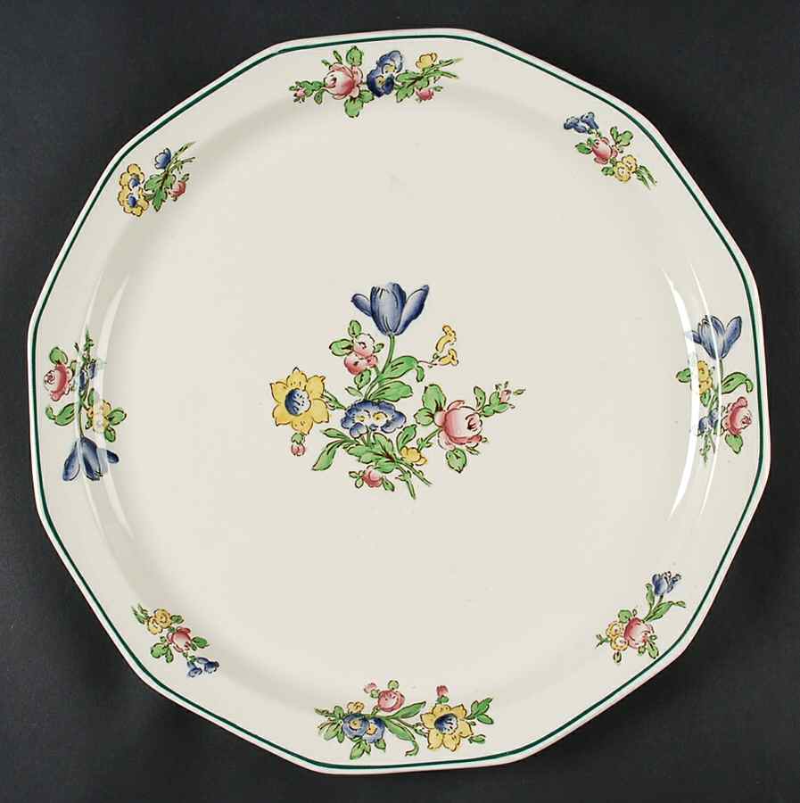 Old Staffordshire 12" Chop Plate (Round Platter) by Booths-1