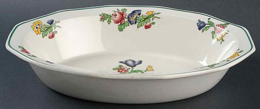 Old Staffordshire 10" Oval Vegetable Bowl by Booths-1