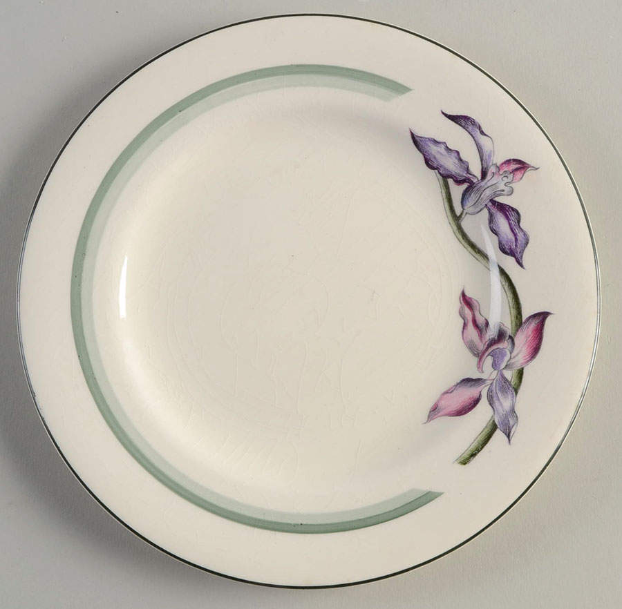 Orchids Salad Plate by Booths-1