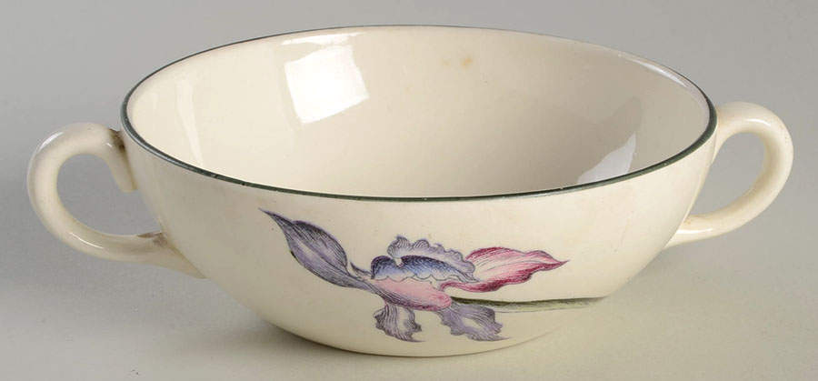 Orchids Flat Cream Soup Bowl by Booths-1