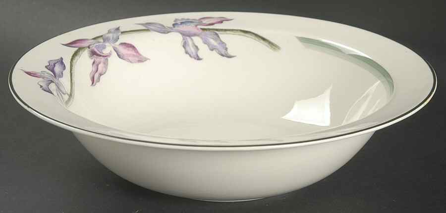 Orchids 9" Round Vegetable Bowl by Booths-1