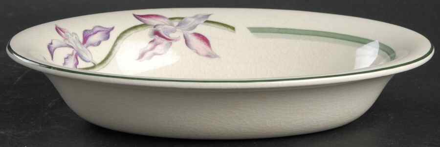 Orchids 9" Oval Vegetable Bowl by Booths-1
