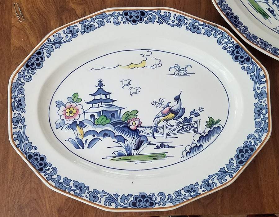Pagoda 14" Oval Serving Platter by Booths-1