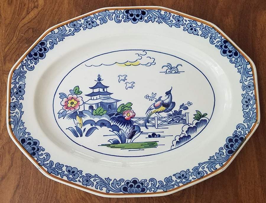 Pagoda 11" Oval Serving Platter by Booths-1