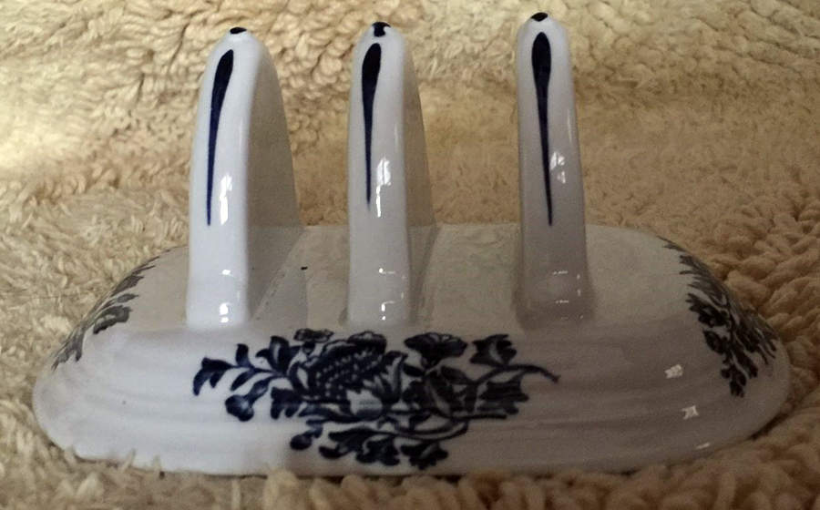 Peony Blue Two Slice Toast Server by Booths-1