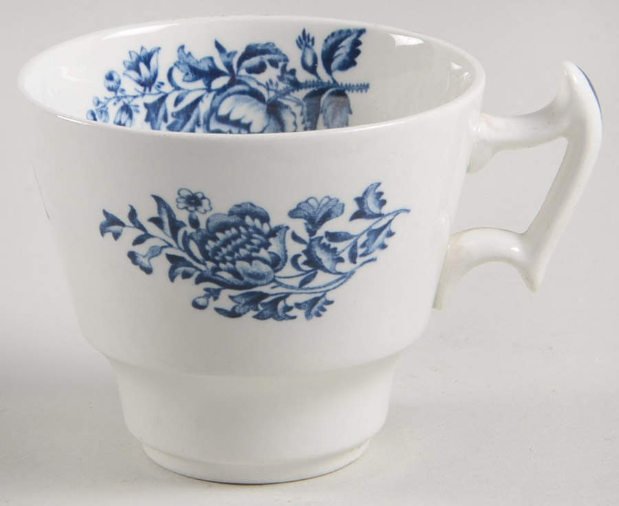 Peony Blue Flat Demitasse Cup by Booths-1