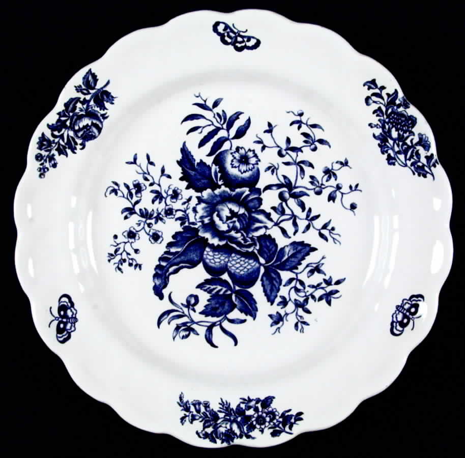 Peony Blue Dinner Plate by Booths-1