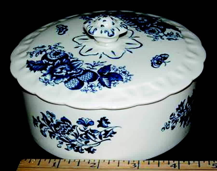 Peony Blue Candy Box & Lid by Booths-1