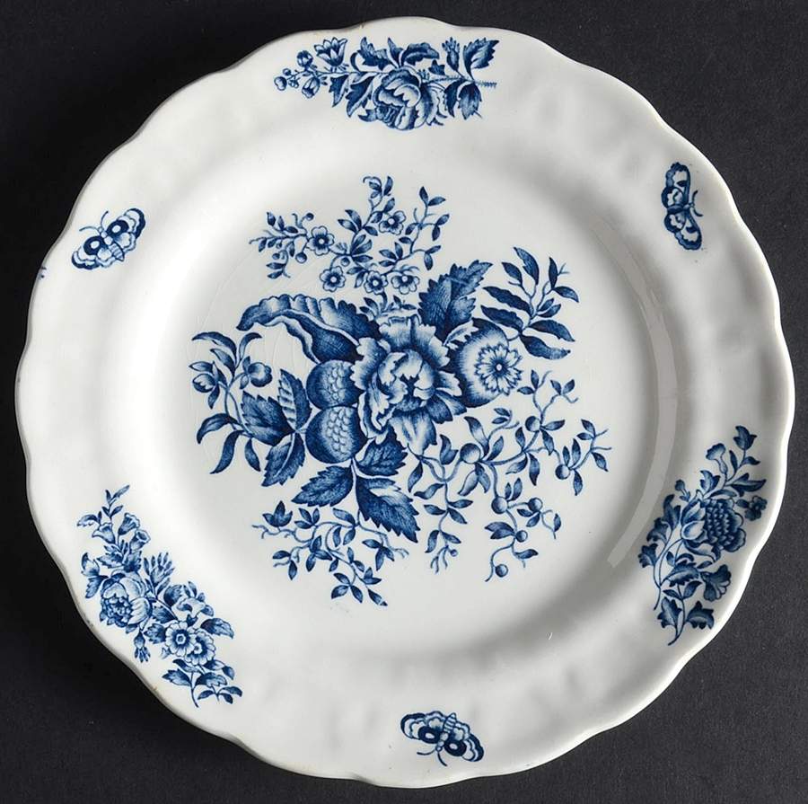 Peony Blue Dessert/Pie Plate by Booths-1