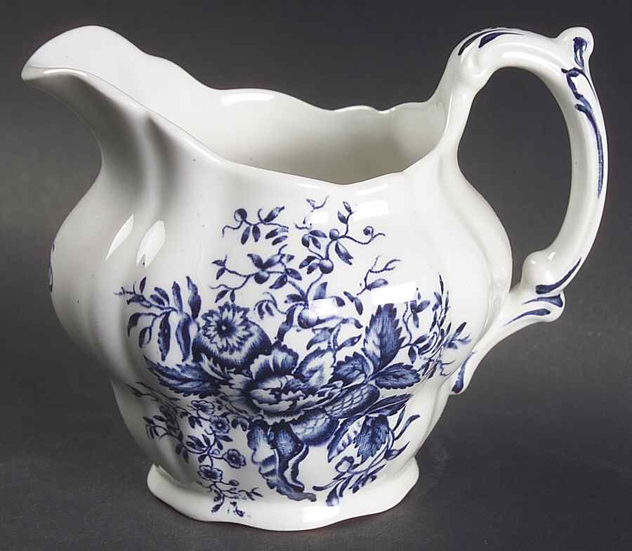 Peony Blue Creamer by Booths-1