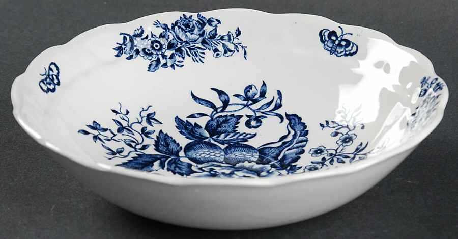 Peony Blue Coupe Cereal Bowl by Booths-1