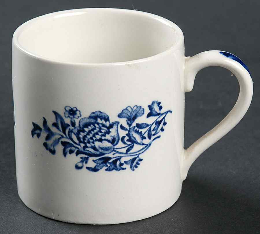 Peony Blue Flat Demitasse Cup by Booths-1