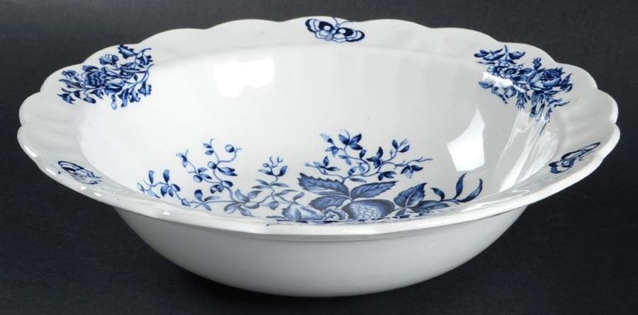 Peony Blue 9" Round Vegetable Bowl by Booths-1