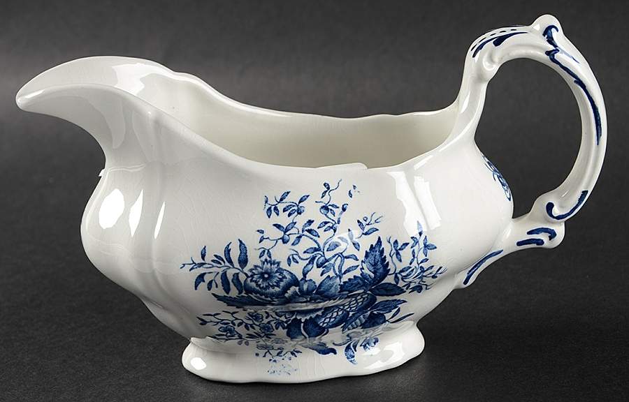 Peony Blue Gravy Boat by Booths-1