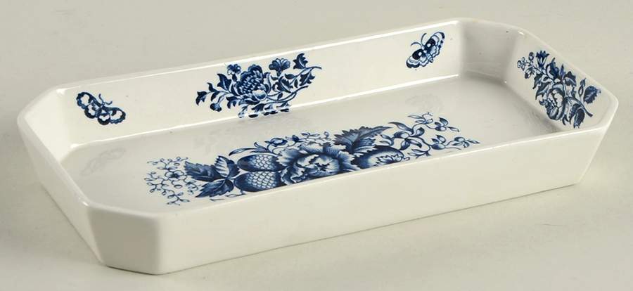 Peony Blue 7" Rectangular Tray by Booths-1