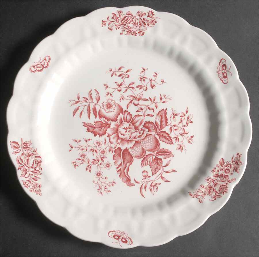 Peony Pink 12" Chop Plate (Round Platter) by Booths-1