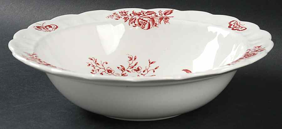 Peony Pink 9" Round Vegetable Bowl by Booths-1