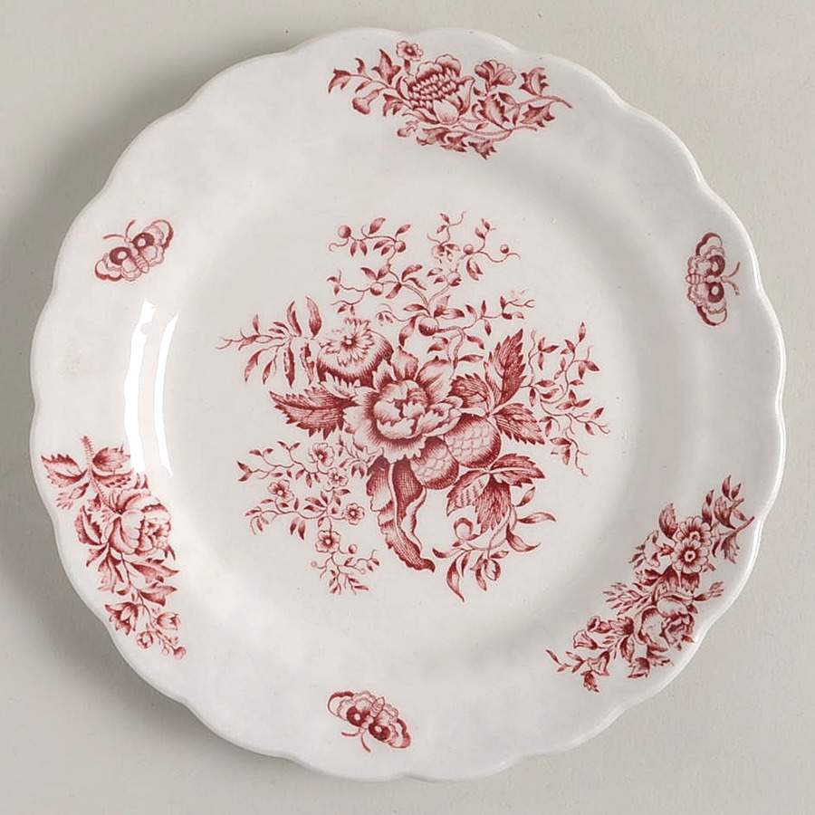 Peony Pink Bread & Butter Plate by Booths-1