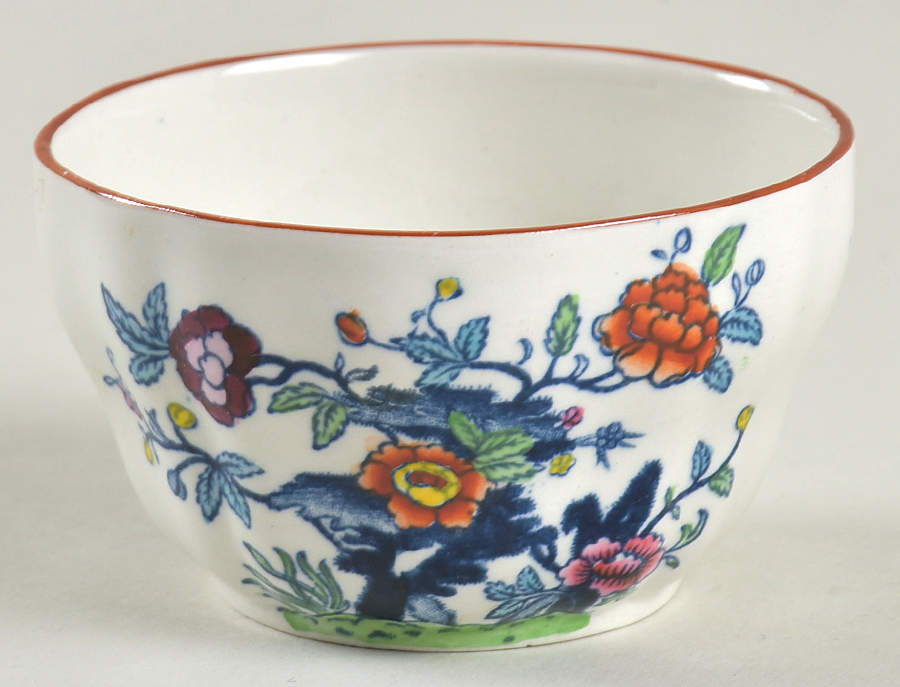 Pompadour (Scalloped) Mini Open Sugar Bowl by Booths-1