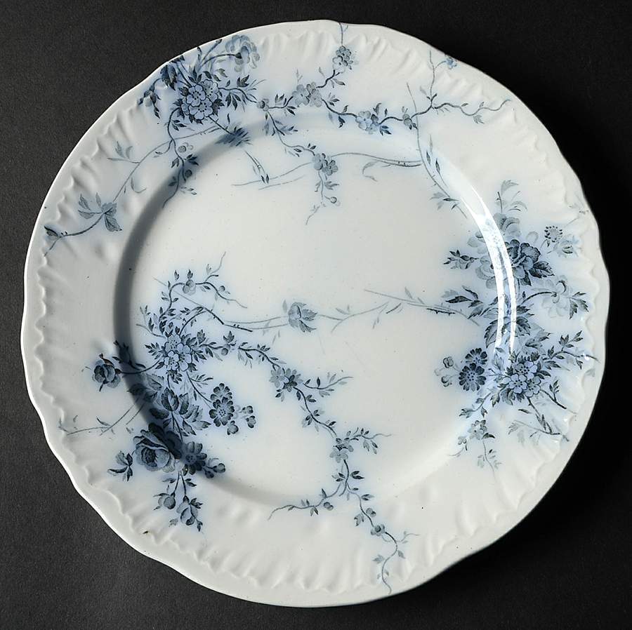 Princess (Blue Flowers To Edge) Luncheon Plate by Booths-1