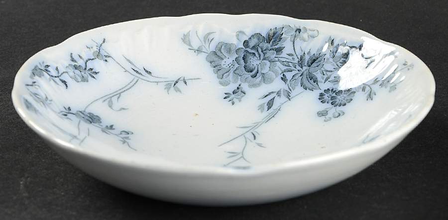 Princess (Blue Flowers To Edge) Fruit/Dessert (Sauce) Bowl by Booths-1