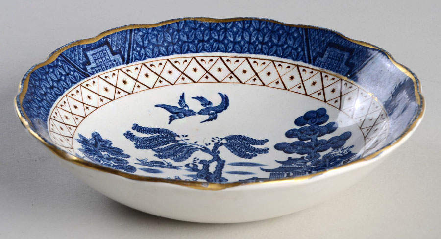 Real Old Willow Blue Fruit/Dessert (Sauce) Bowl by Booths-1