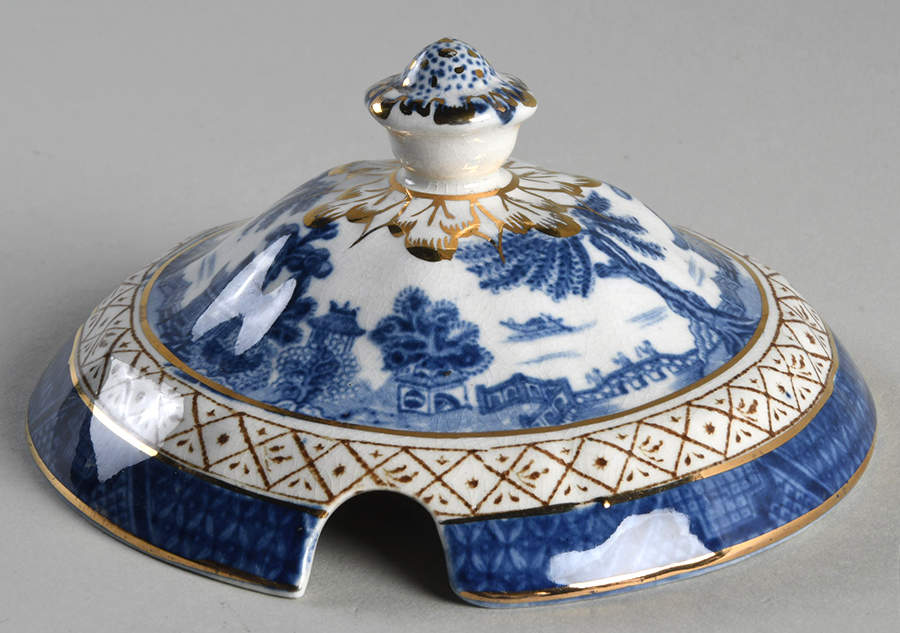 Real Old Willow Blue Lid for Sauce Boat by Booths-1